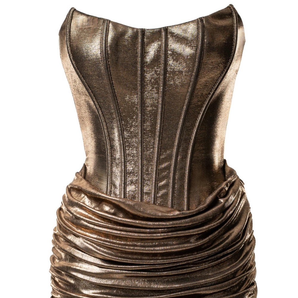 JLUXLABEL Metallic Strapless Dress